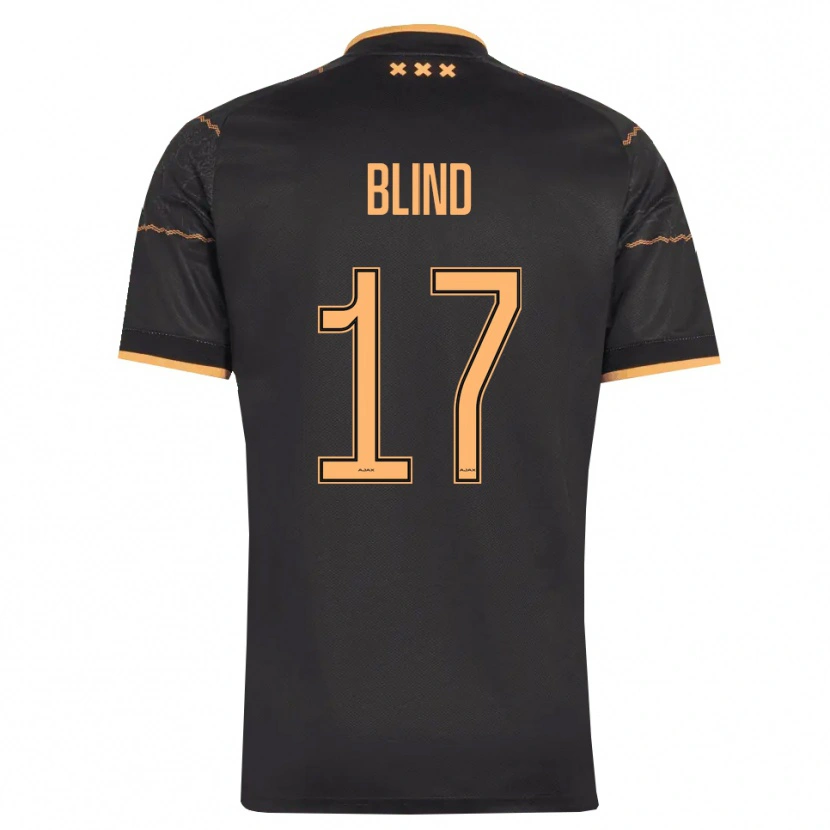 Danxen Bambino Maglia Daley Blind #17 Nero Arancione Kit Gara Away 2026/27 Maglietta