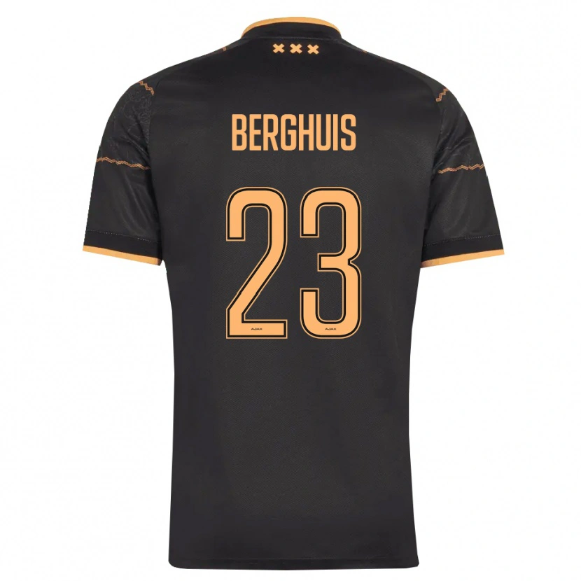 Danxen Bambino Maglia Steven Berghuis #23 Nero Arancione Kit Gara Away 2026/27 Maglietta