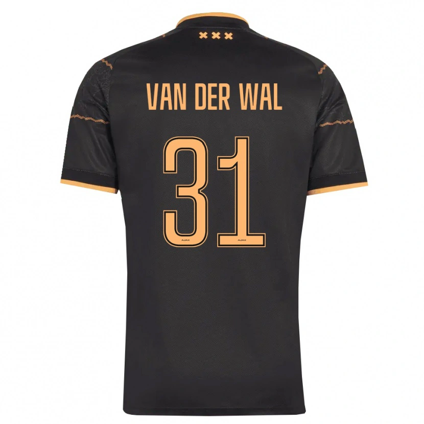 Danxen Bambino Maglia Dionne Van Der Wal #31 Nero Arancione Kit Gara Away 2026/27 Maglietta