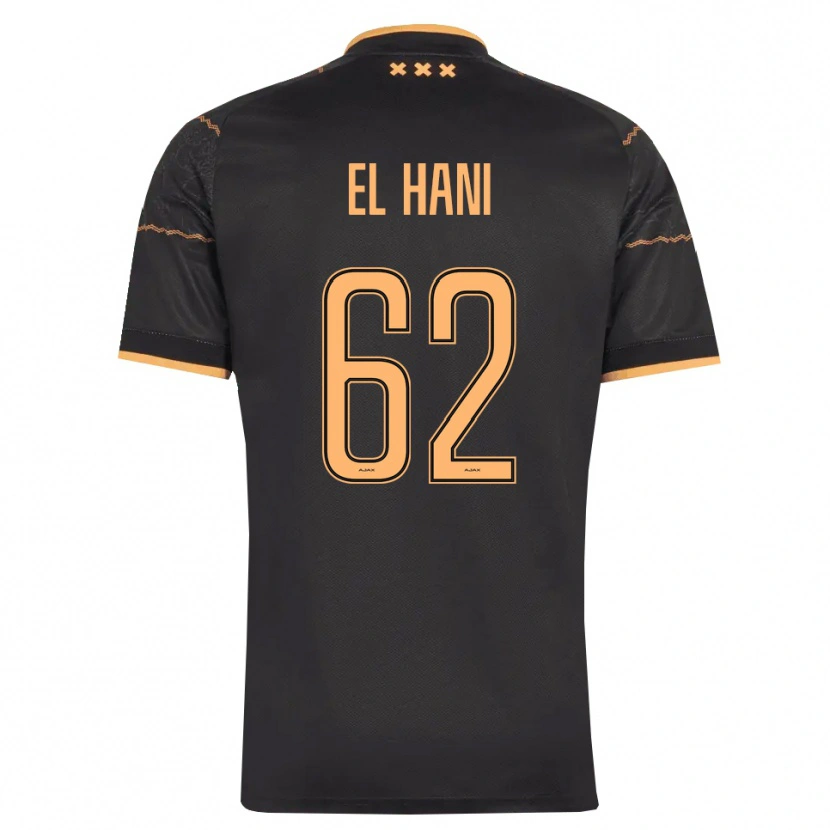 Danxen Bambino Maglia Aymean El Hani #62 Nero Arancione Kit Gara Away 2026/27 Maglietta