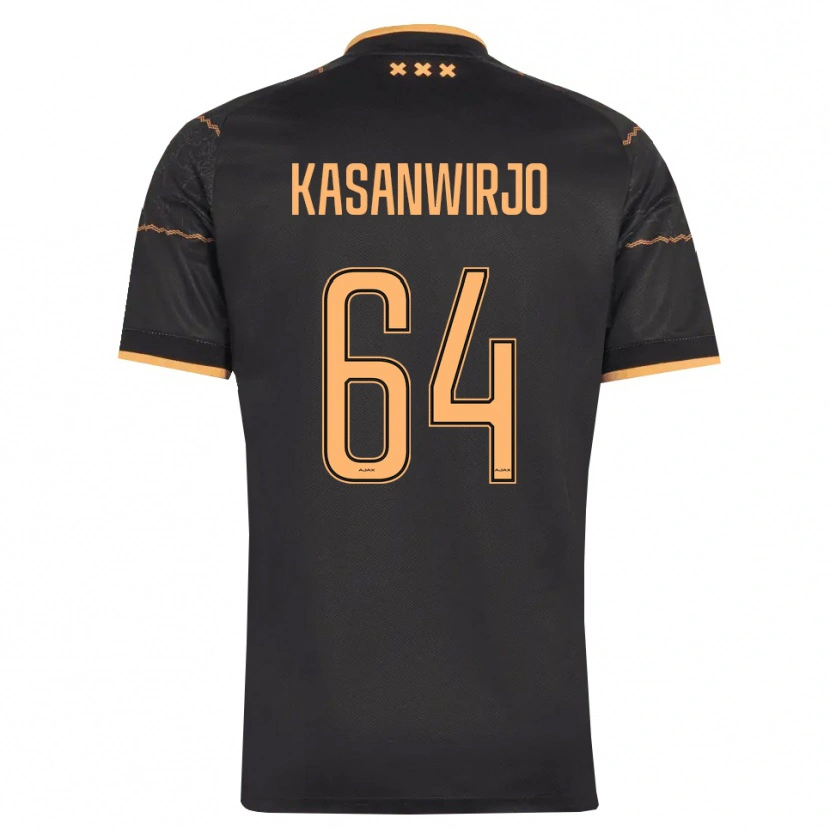 Danxen Bambino Maglia Kennynho Kasanwirjo #64 Nero Arancione Kit Gara Away 2026/27 Maglietta