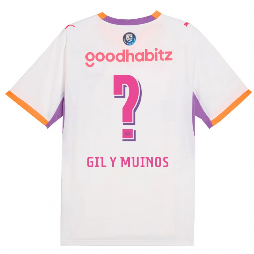 Danxen Bambino Maglia Yael Gil Y Muinos #0 Bianco Viola Arancione Kit Gara Away 2026/27 Maglietta
