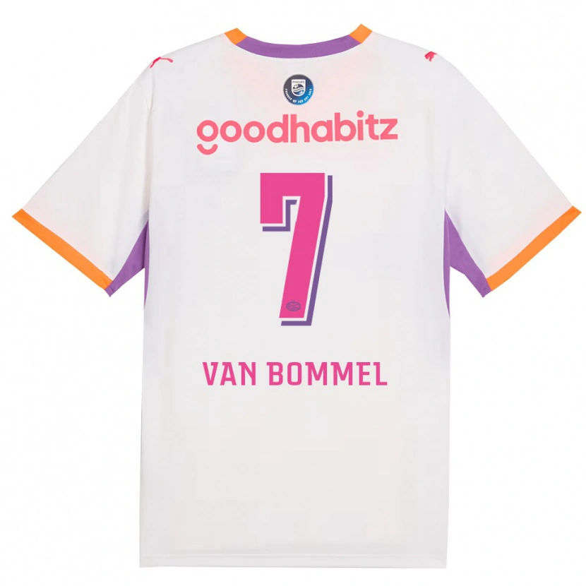 Danxen Bambino Maglia Ruben Van Bommel #7 Bianco Viola Arancione Kit Gara Away 2026/27 Maglietta