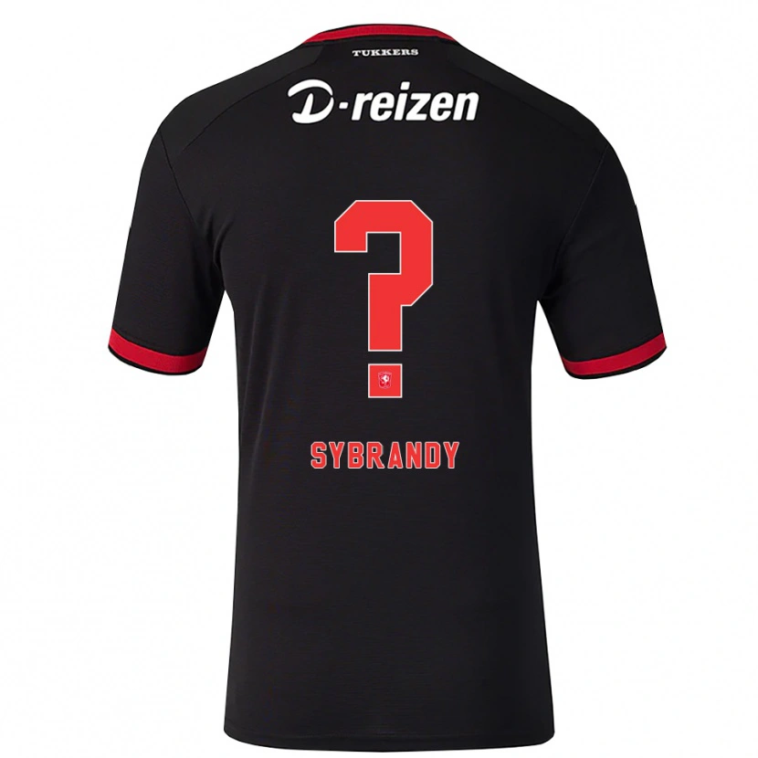 Danxen Bambino Maglia Sander Sybrandy #0 Rosso Bianco Nero Kit Gara Away 2026/27 Maglietta