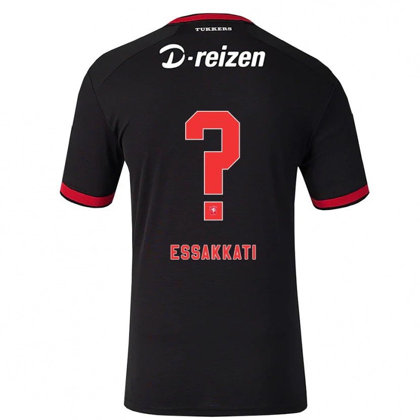 Danxen Bambino Maglia Mohamed Essakkati #0 Rosso Bianco Nero Kit Gara Away 2026/27 Maglietta