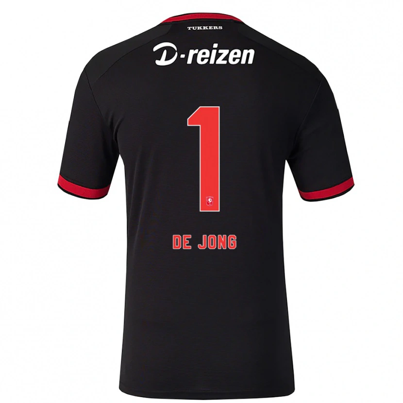 Danxen Bambino Maglia Danielle De Jong #1 Rosso Bianco Nero Kit Gara Away 2026/27 Maglietta