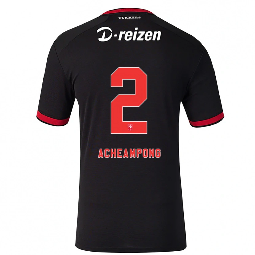 Danxen Bambino Maglia Sage Acheampong #2 Rosso Bianco Nero Kit Gara Away 2026/27 Maglietta