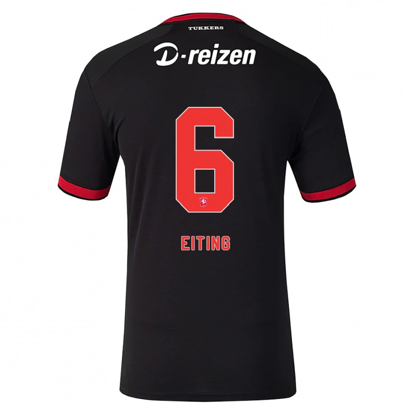 Danxen Bambino Maglia Carel Eiting #6 Rosso Bianco Nero Kit Gara Away 2026/27 Maglietta
