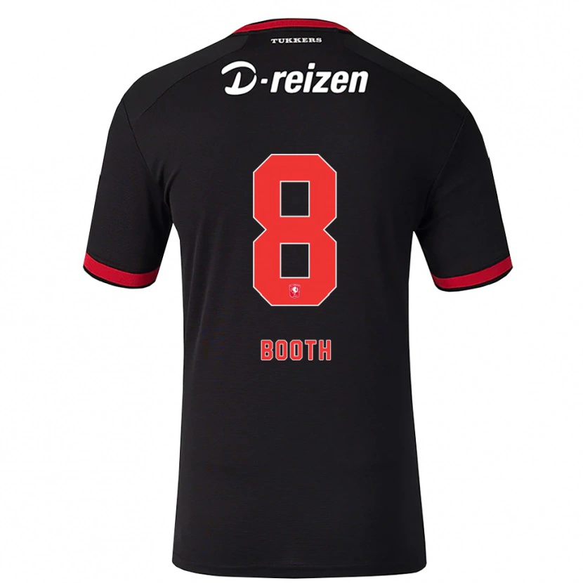 Danxen Bambino Maglia Taylor Booth #8 Rosso Bianco Nero Kit Gara Away 2026/27 Maglietta