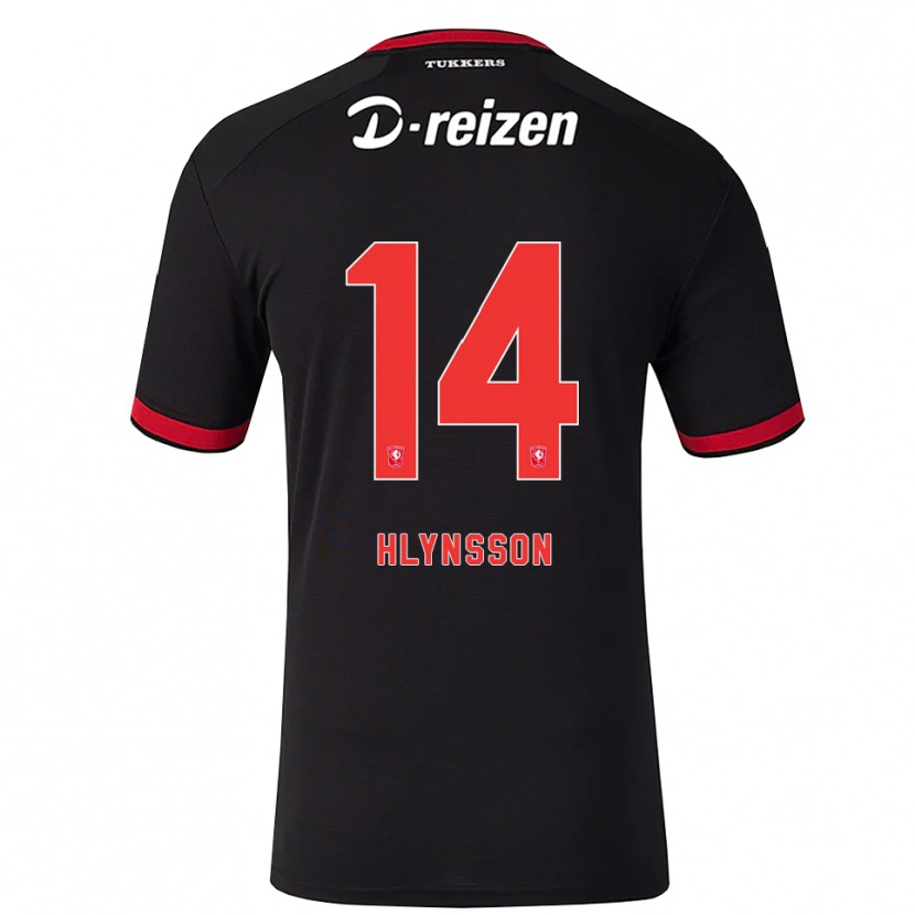 Danxen Bambino Maglia Kristian Hlynsson #14 Rosso Bianco Nero Kit Gara Away 2026/27 Maglietta