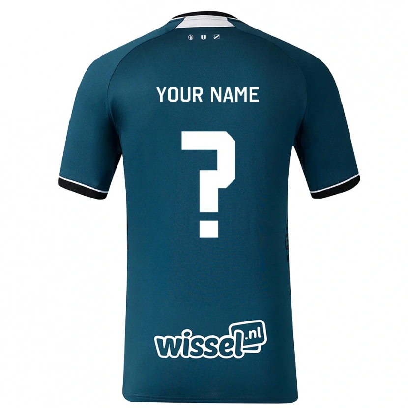 Danxen Bambino Maglia Il Tuo Nome #0 Grigioardesiascuro Bianco Kit Gara Away 2026/27 Maglietta