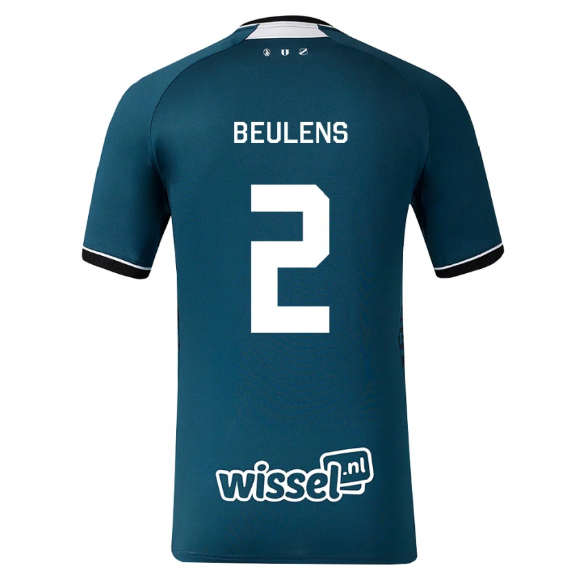 Danxen Bambino Maglia Noël Beulens #2 Grigioardesiascuro Bianco Kit Gara Away 2026/27 Maglietta