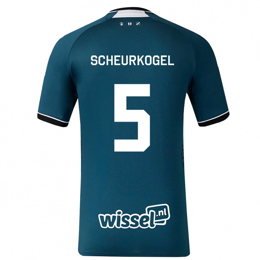 Danxen Bambino Maglia Maurits Scheurkogel #5 Grigioardesiascuro Bianco Kit Gara Away 2026/27 Maglietta