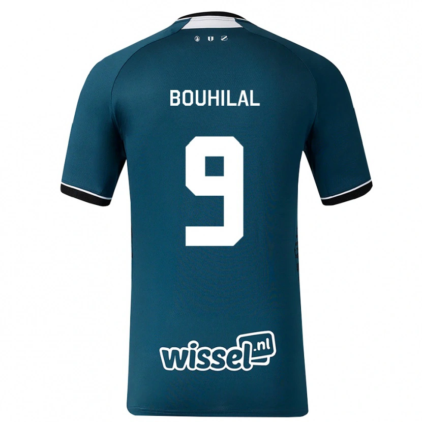 Danxen Bambino Maglia Mohammed Bouhilal #9 Grigioardesiascuro Bianco Kit Gara Away 2026/27 Maglietta