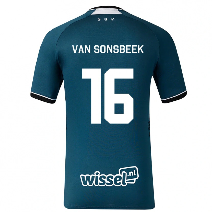 Danxen Bambino Maglia Quint Van Sonsbeek #16 Grigioardesiascuro Bianco Kit Gara Away 2026/27 Maglietta