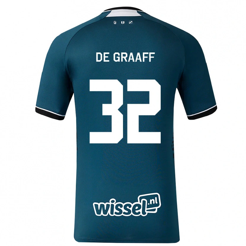 Danxen Bambino Maglia Tom De Graaff #32 Grigioardesiascuro Bianco Kit Gara Away 2026/27 Maglietta