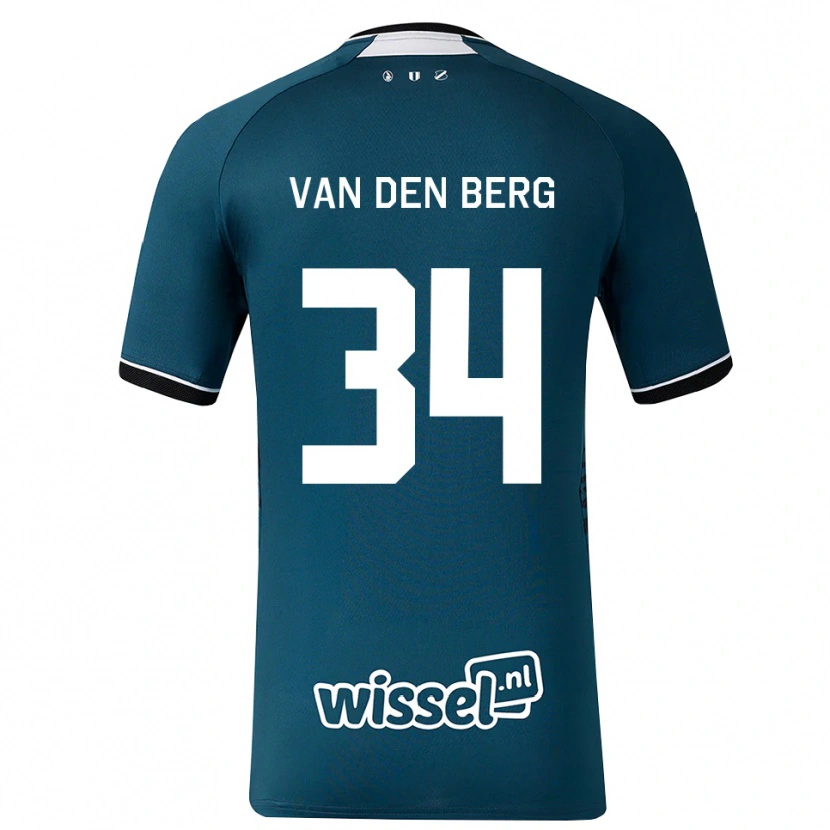 Danxen Bambino Maglia Davy Van Den Berg #34 Grigioardesiascuro Bianco Kit Gara Away 2026/27 Maglietta