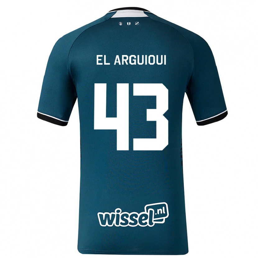 Danxen Bambino Maglia Rafik El Arguioui #43 Grigioardesiascuro Bianco Kit Gara Away 2026/27 Maglietta