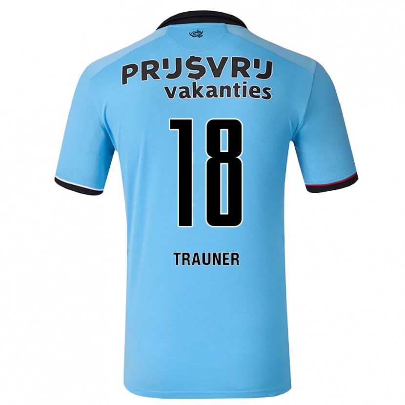 Danxen Bambino Maglia Gernot Trauner #18 Blu Cielo Profondo Nero Rosso Kit Gara Away 2026/27 Maglietta