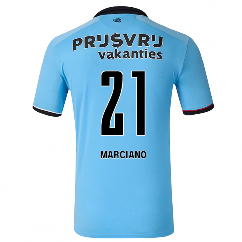Danxen Bambino Maglia Ofir Marciano #21 Blu Cielo Profondo Nero Rosso Kit Gara Away 2026/27 Maglietta