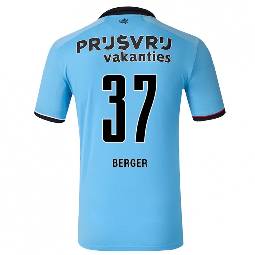 Danxen Bambino Maglia Mannou Berger #37 Blu Cielo Profondo Nero Rosso Kit Gara Away 2026/27 Maglietta