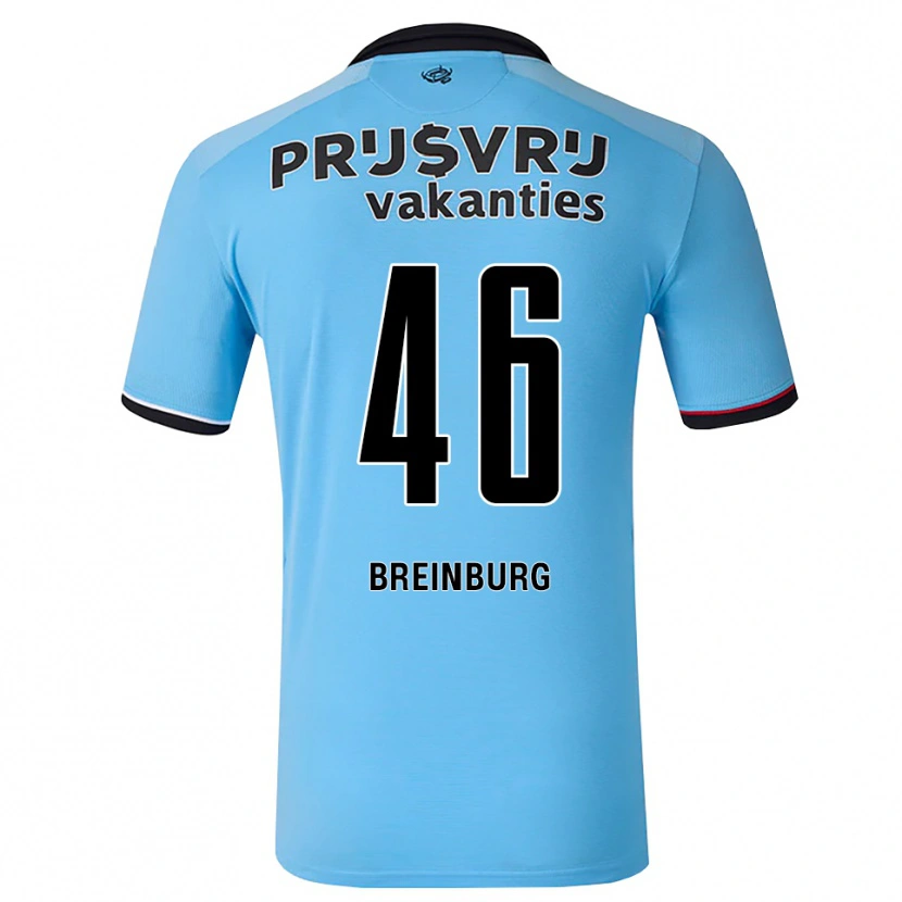 Danxen Bambino Maglia Rainey Breinburg #46 Blu Cielo Profondo Nero Rosso Kit Gara Away 2026/27 Maglietta