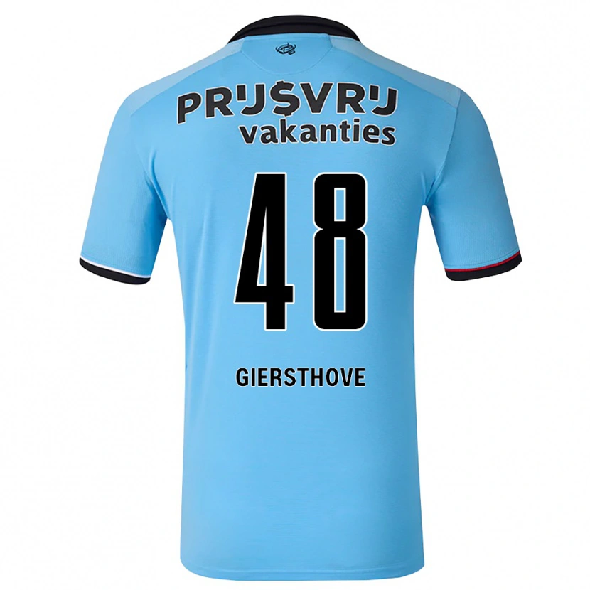 Danxen Bambino Maglia Djomar Giersthove #48 Blu Cielo Profondo Nero Rosso Kit Gara Away 2026/27 Maglietta