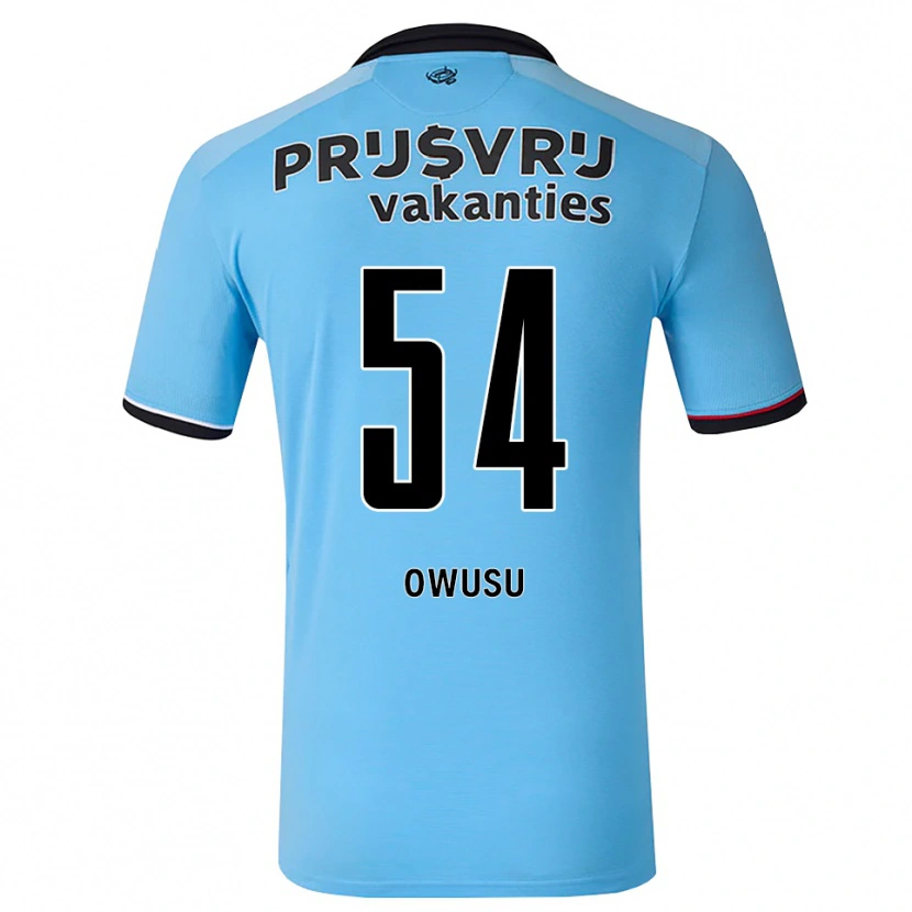 Danxen Bambino Maglia Denzel Owusu #54 Blu Cielo Profondo Nero Rosso Kit Gara Away 2026/27 Maglietta