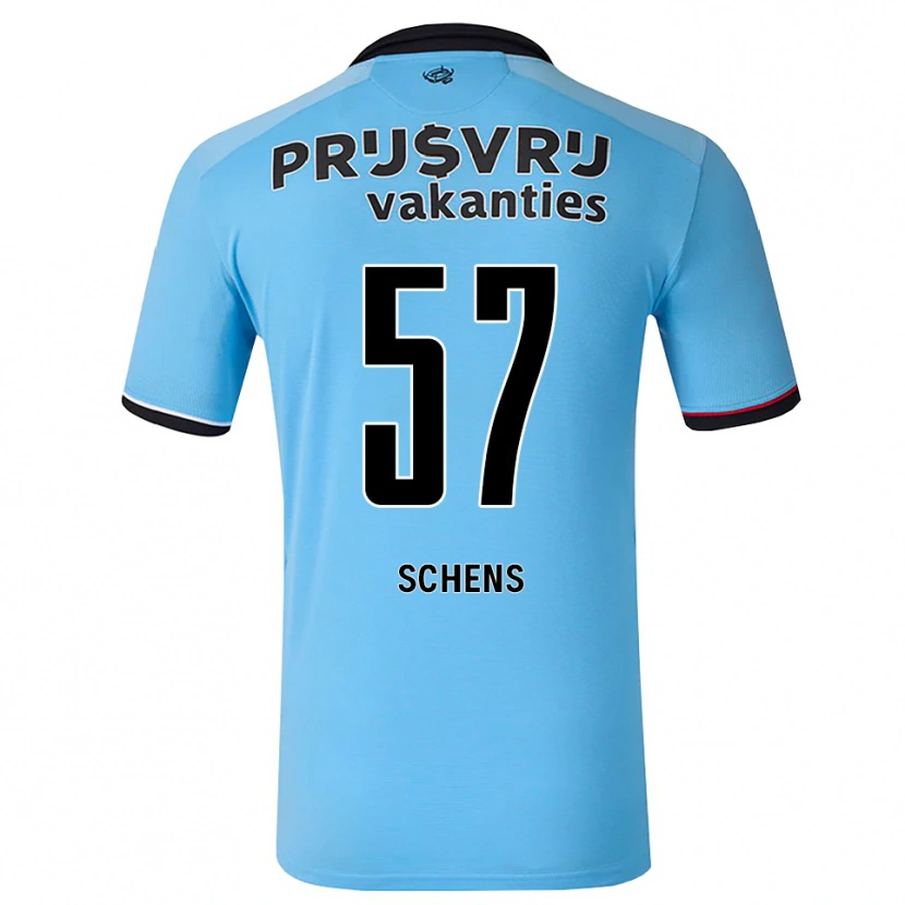 Danxen Bambino Maglia Twan Schens #57 Blu Cielo Profondo Nero Rosso Kit Gara Away 2026/27 Maglietta