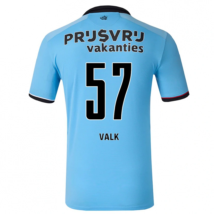 Danxen Bambino Maglia Sem Valk #57 Blu Cielo Profondo Nero Rosso Kit Gara Away 2026/27 Maglietta