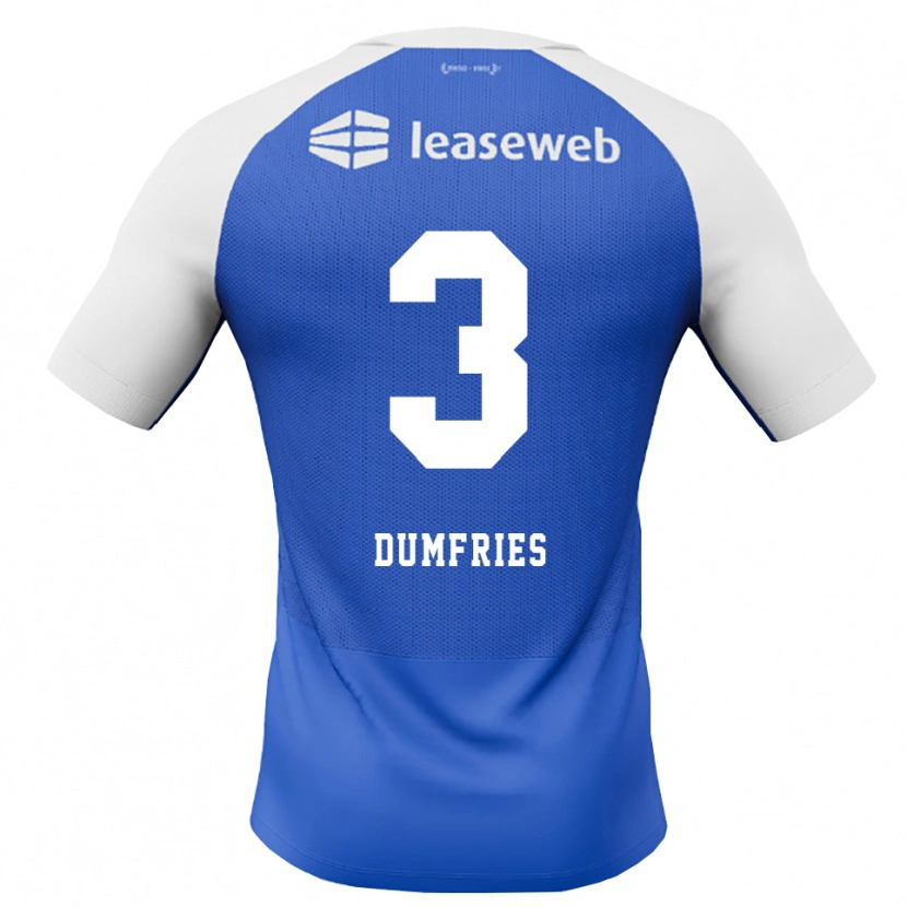 Danxen Bambino Maglia Keayon Dumfries #3 Blu Dodger Rosso Bianco Kit Gara Away 2026/27 Maglietta