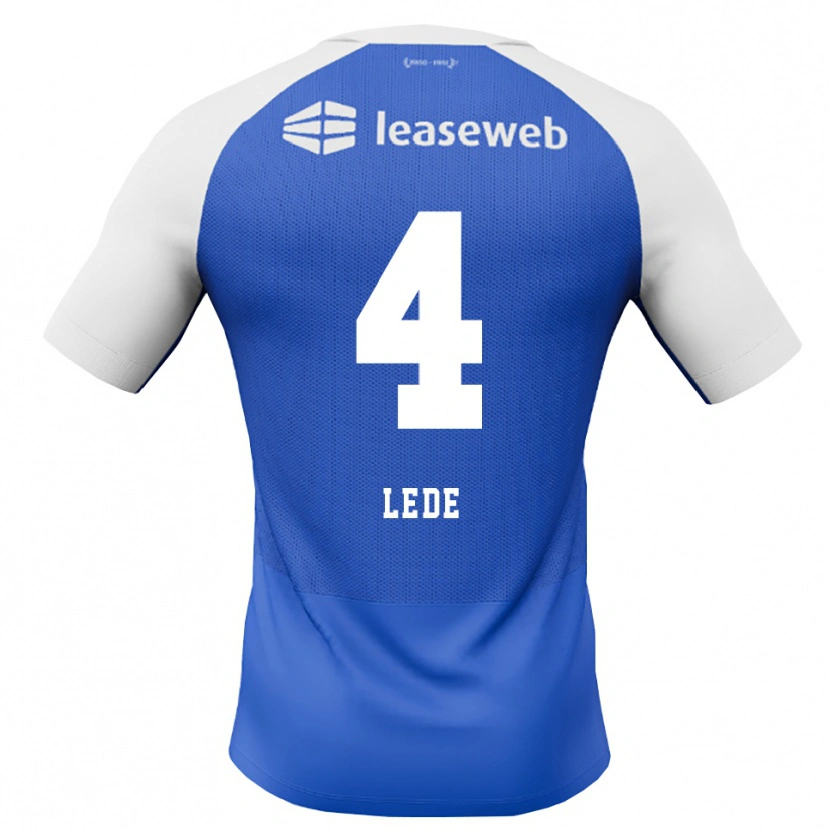 Danxen Bambino Maglia Quincy Lede #4 Blu Dodger Rosso Bianco Kit Gara Away 2026/27 Maglietta