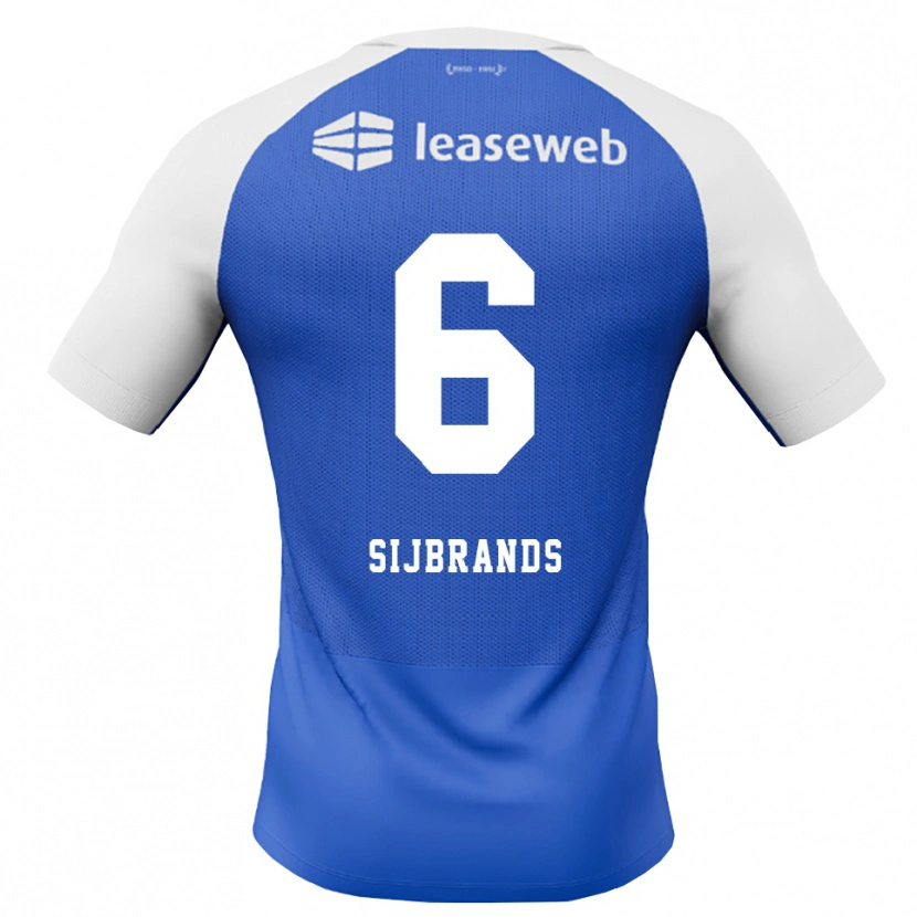 Danxen Bambino Maglia Julian Sijbrands #6 Blu Dodger Rosso Bianco Kit Gara Away 2026/27 Maglietta