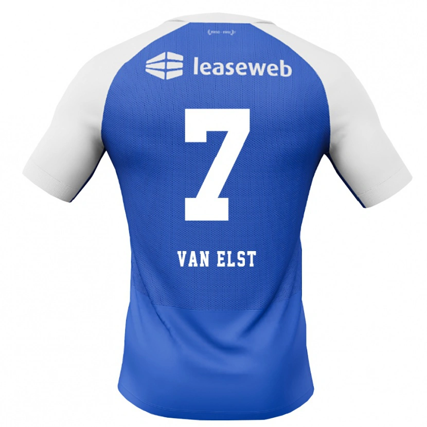 Danxen Bambino Maglia Senna Van Elst #7 Blu Dodger Rosso Bianco Kit Gara Away 2026/27 Maglietta