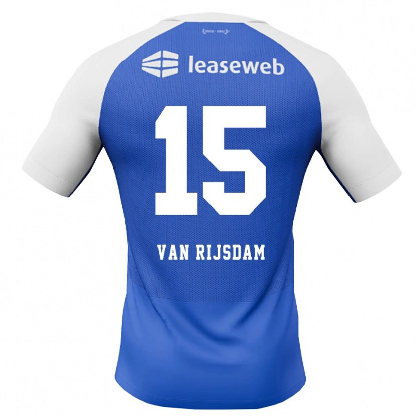 Danxen Bambino Maglia Julian Van Rijsdam #15 Blu Dodger Rosso Bianco Kit Gara Away 2026/27 Maglietta