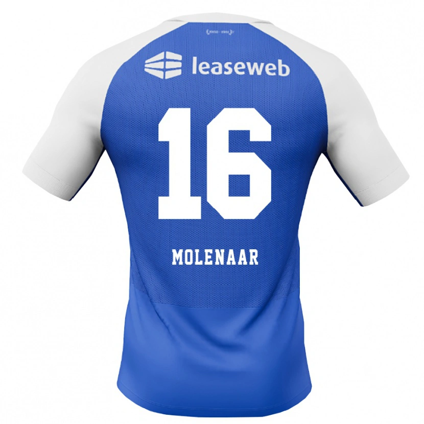 Danxen Bambino Maglia Finn Molenaar #16 Blu Dodger Rosso Bianco Kit Gara Away 2026/27 Maglietta