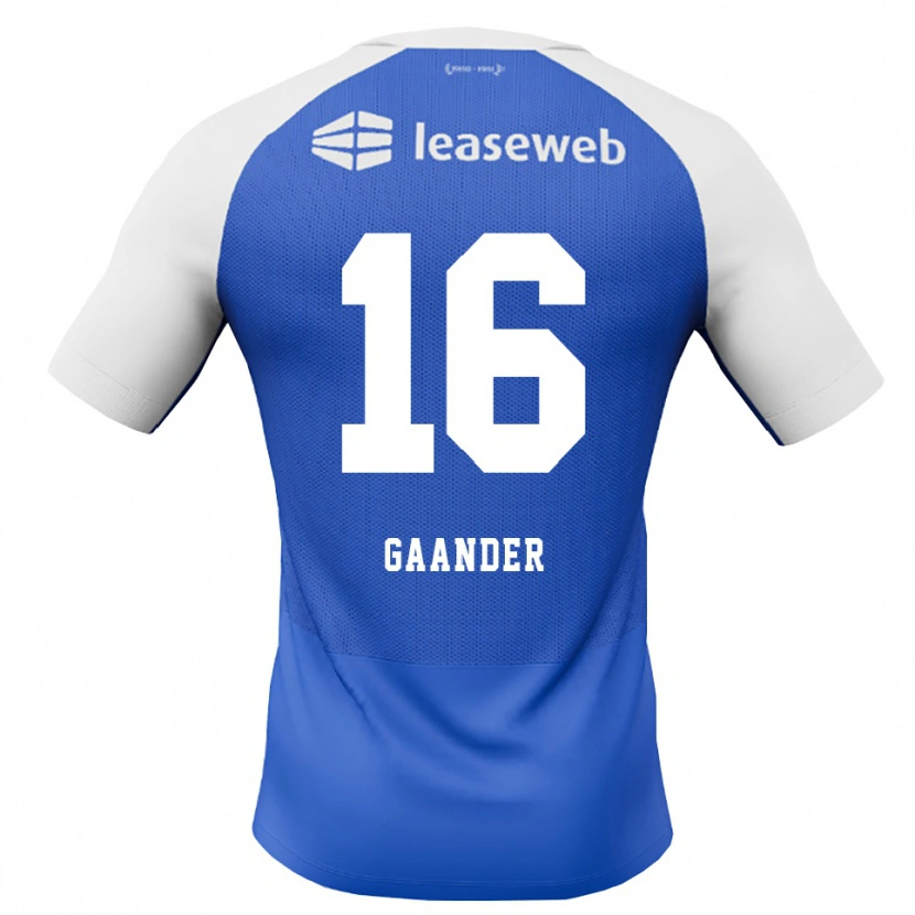 Danxen Bambino Maglia Christian Gaander #16 Blu Dodger Rosso Bianco Kit Gara Away 2026/27 Maglietta
