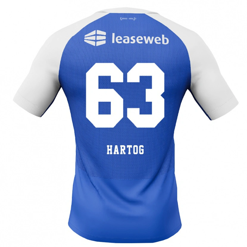 Danxen Bambino Maglia Jasper Hartog #63 Blu Dodger Rosso Bianco Kit Gara Away 2026/27 Maglietta