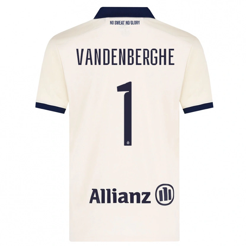 Danxen Bambino Maglia Xander Vandenberghe #1 Beige Nero Kit Gara Away 2026/27 Maglietta