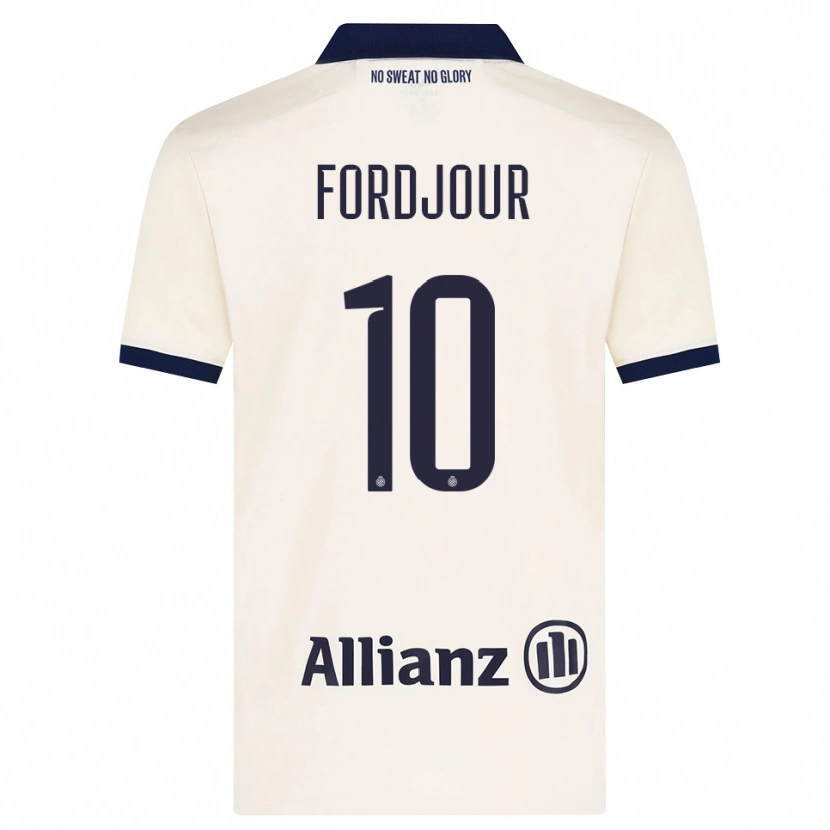 Danxen Bambino Maglia Richmond Fordjour #10 Beige Nero Kit Gara Away 2026/27 Maglietta