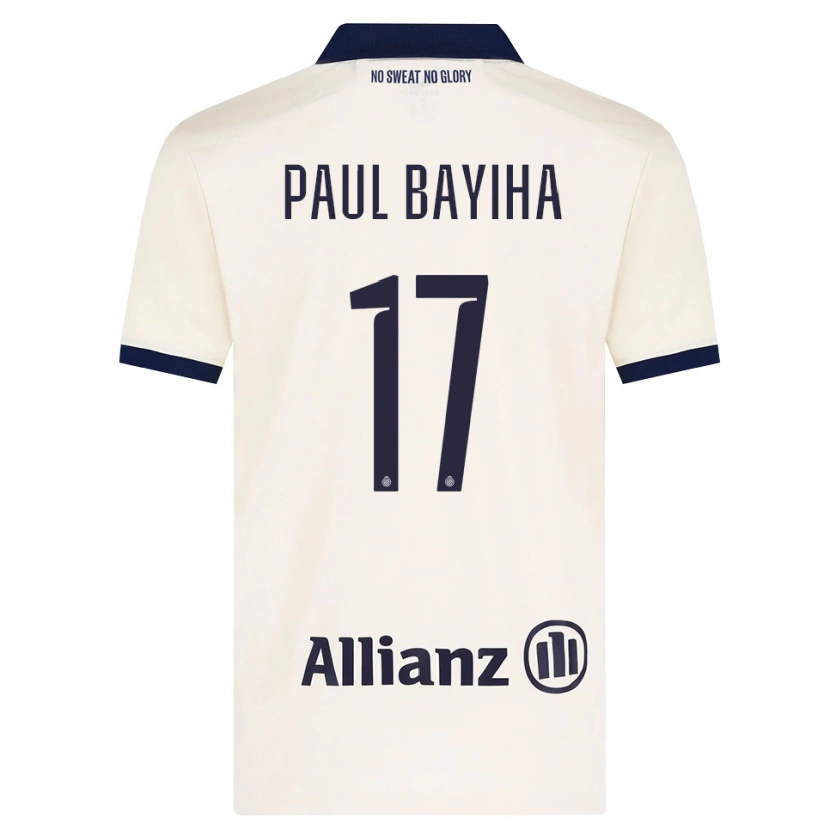 Danxen Bambino Maglia Jean-Paul Bayiha #17 Beige Nero Kit Gara Away 2026/27 Maglietta