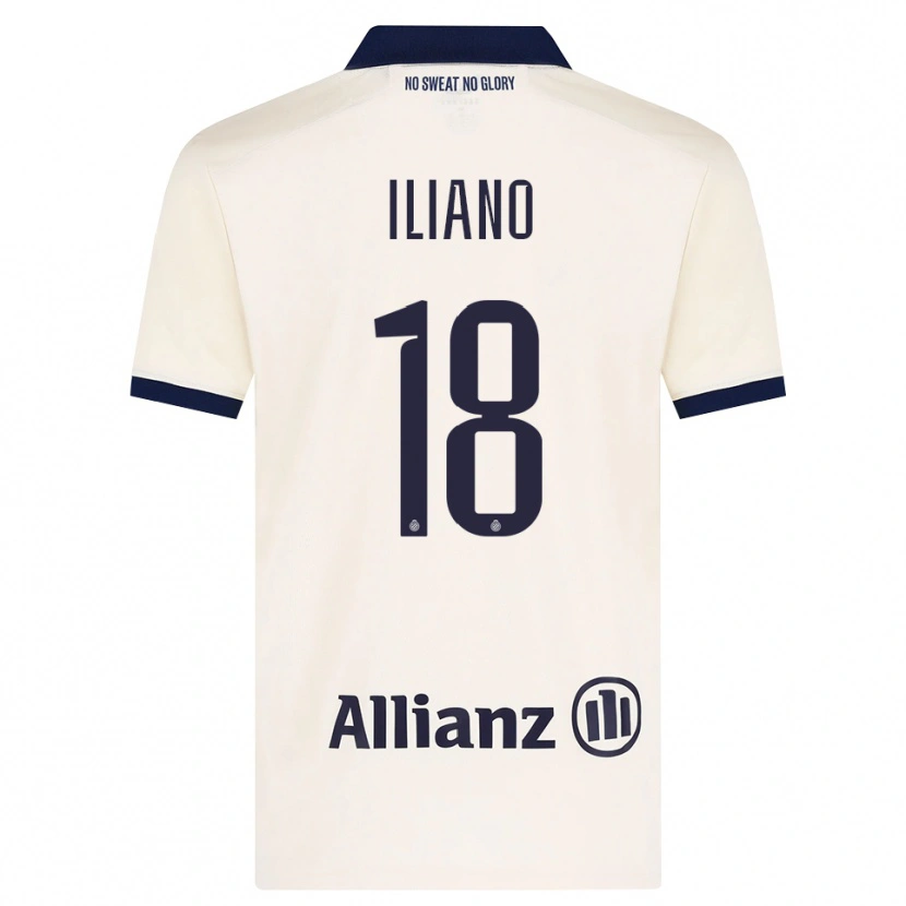 Danxen Bambino Maglia Isabelle Iliano #18 Beige Nero Kit Gara Away 2026/27 Maglietta