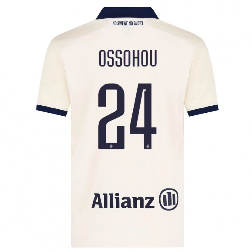 Danxen Bambino Maglia Clever Ossohou #24 Beige Nero Kit Gara Away 2026/27 Maglietta