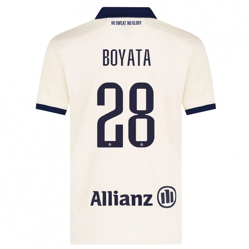 Danxen Bambino Maglia Dedryck Boyata #28 Beige Nero Kit Gara Away 2026/27 Maglietta