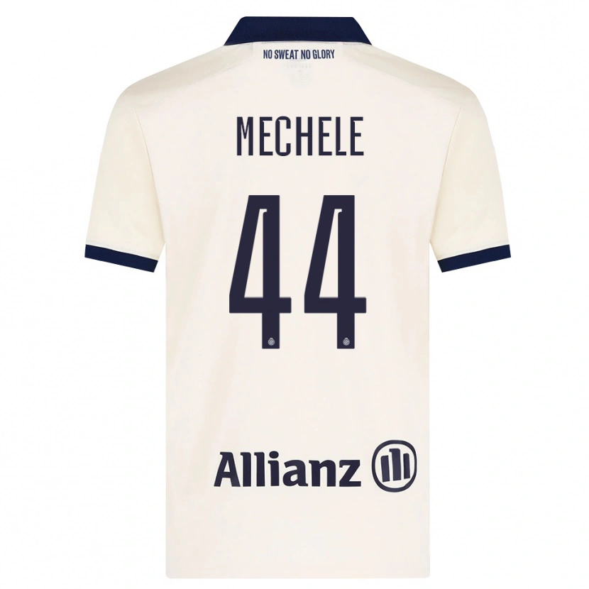 Danxen Bambino Maglia Brandon Mechele #44 Beige Nero Kit Gara Away 2026/27 Maglietta