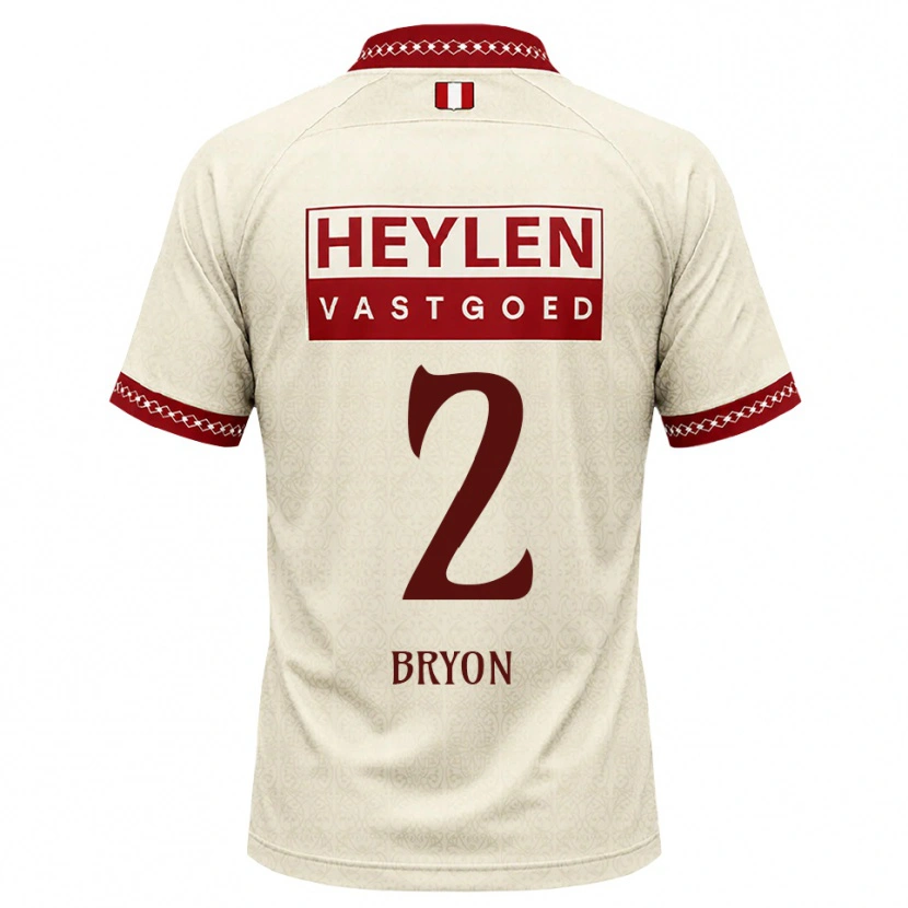 Danxen Bambino Maglia Robbe Bryon #2 Beige Rosso Kit Gara Away 2026/27 Maglietta