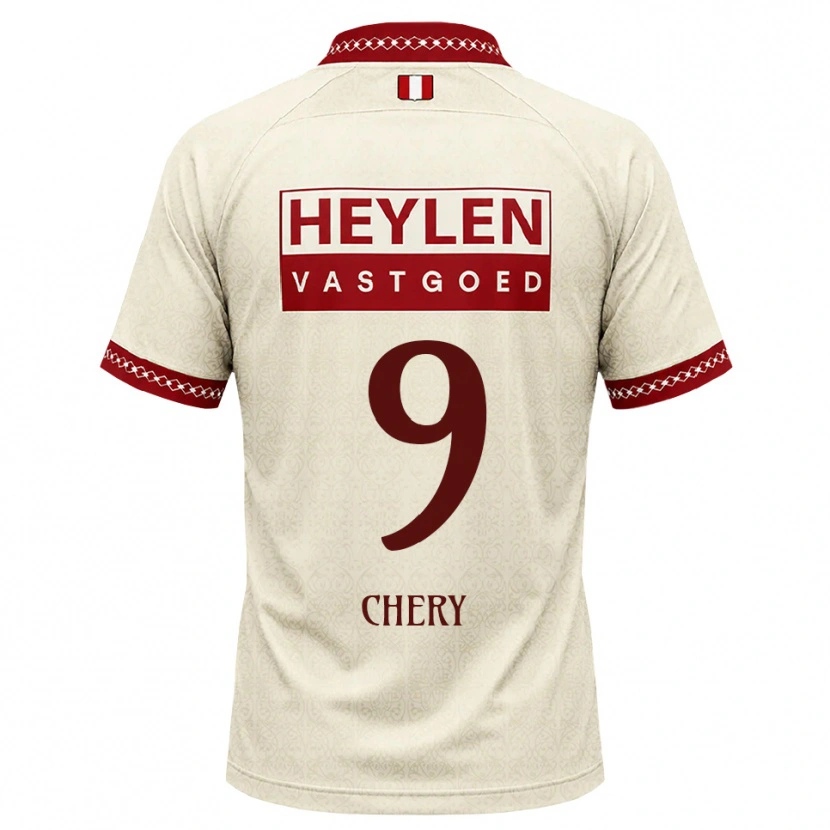 Danxen Bambino Maglia Tjaronn Chery #9 Beige Rosso Kit Gara Away 2026/27 Maglietta