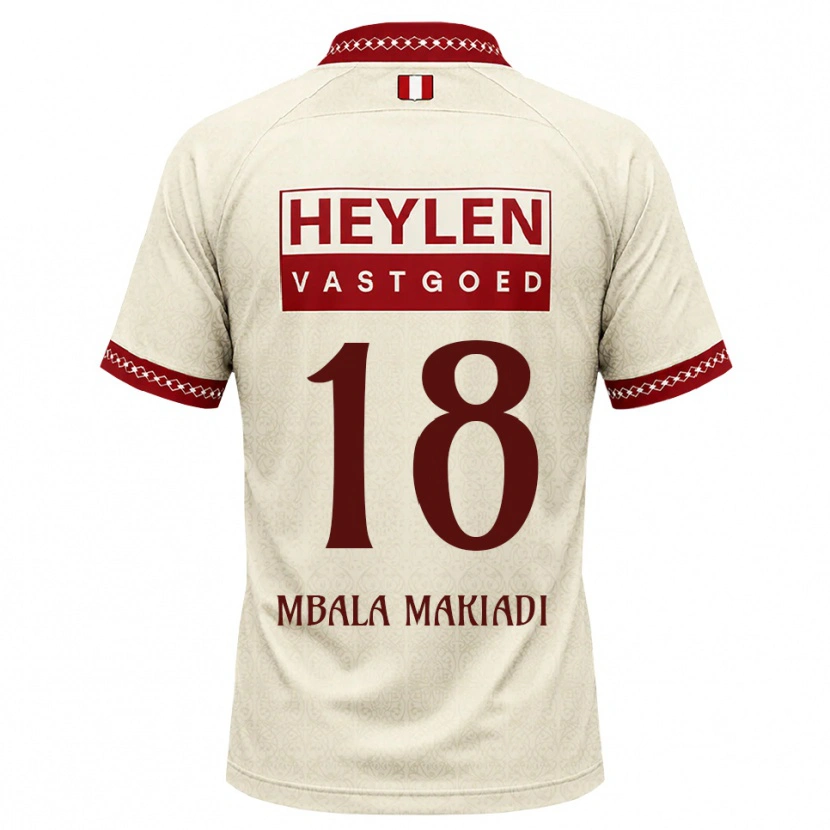 Danxen Bambino Maglia Ravi Mbala #18 Beige Rosso Kit Gara Away 2026/27 Maglietta