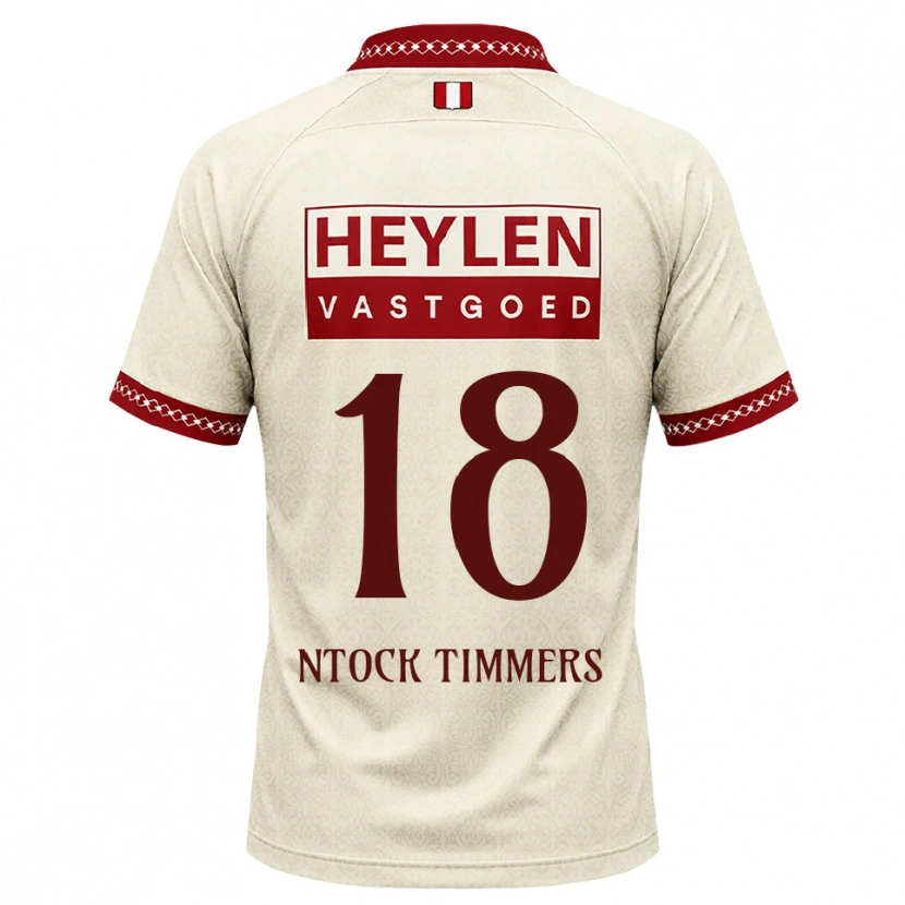 Danxen Bambino Maglia Kurtis Ntock #18 Beige Rosso Kit Gara Away 2026/27 Maglietta