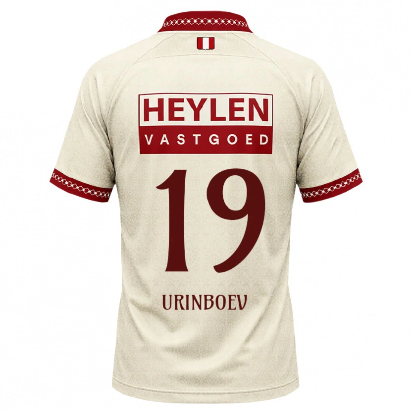 Danxen Bambino Maglia Mukhammadali Urinboev #19 Beige Rosso Kit Gara Away 2026/27 Maglietta